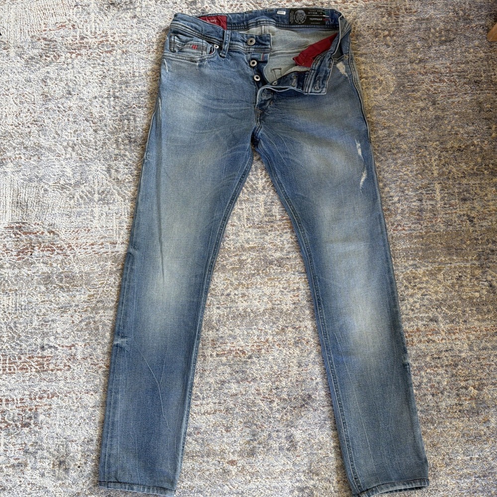 Diésel Men's Jeans TEPPHAR  bottoms down 26x28 Denim light Wash Cotton Blend